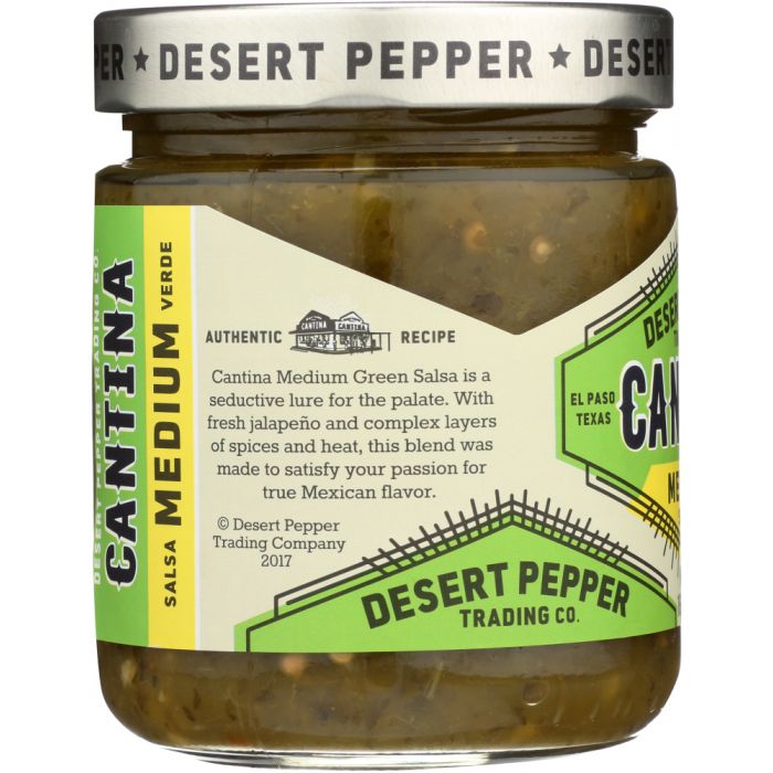 DESERT PEPPER: Salsa Cantina Medium Green, 16 oz