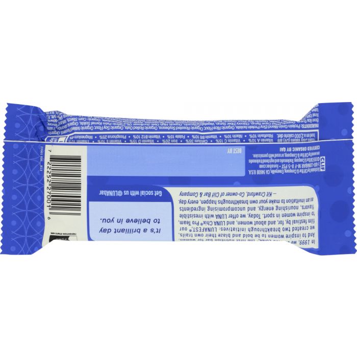 LUNA BAR: Blueberry Bliss, 1.69 Oz