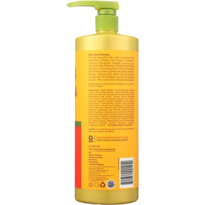 ALBA BOTANICA: Shampoo Mango Body Builder, 32 oz