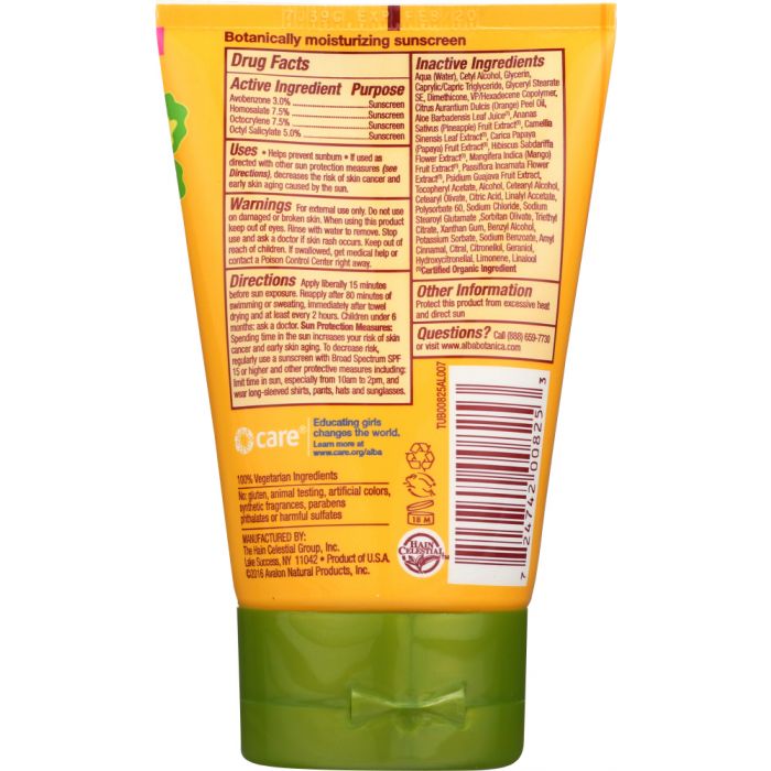 ALBA BOTANICA: Natural Hawaiian Sunscreen SPF 30, 4 oz