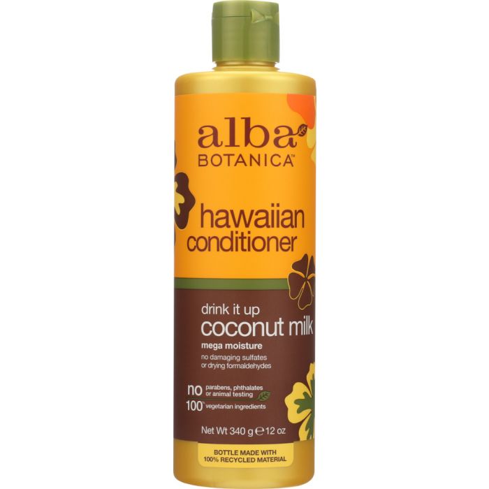 ALBA BOTANICA: Natural Hawaiian Conditioner Drink It up Coconut Milk, 12 oz