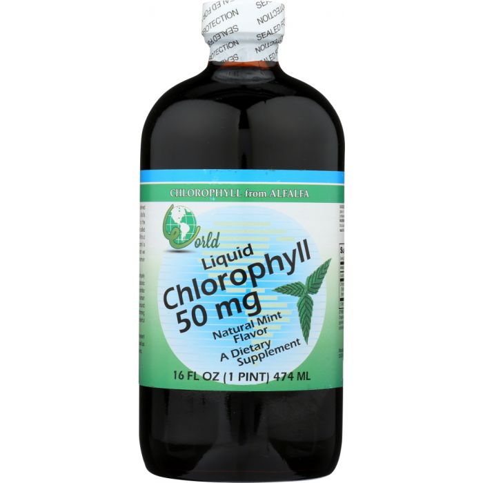 WORLD ORGANIC: Liquid Chlorophyll Mint 50 mg, 16 oz