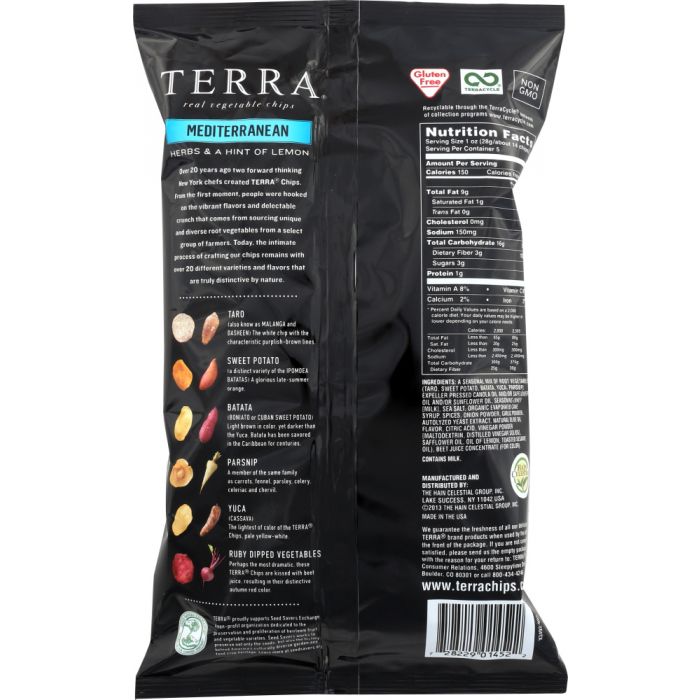 TERRA CHIPS: Exotic Vegetable Chips Mediterranean, 5 oz