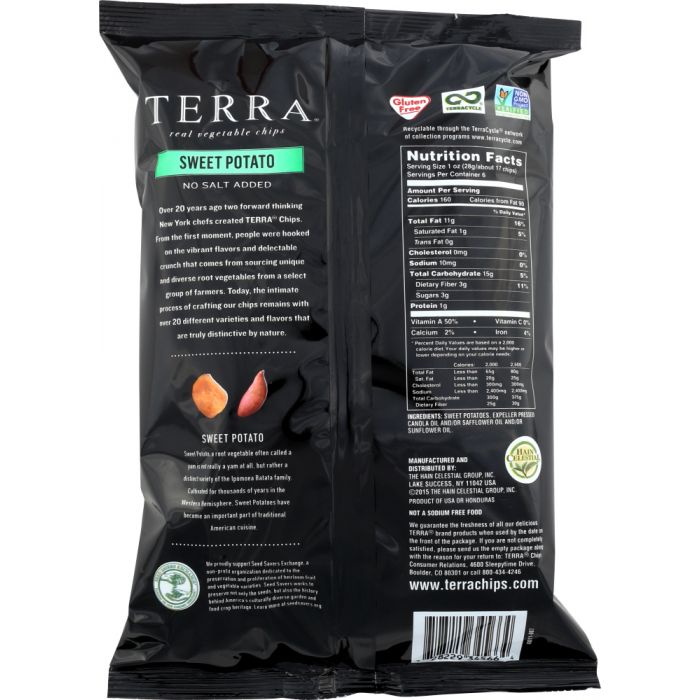 TERRA CHIPS: Plain Sweet Potato Chips, 6 oz