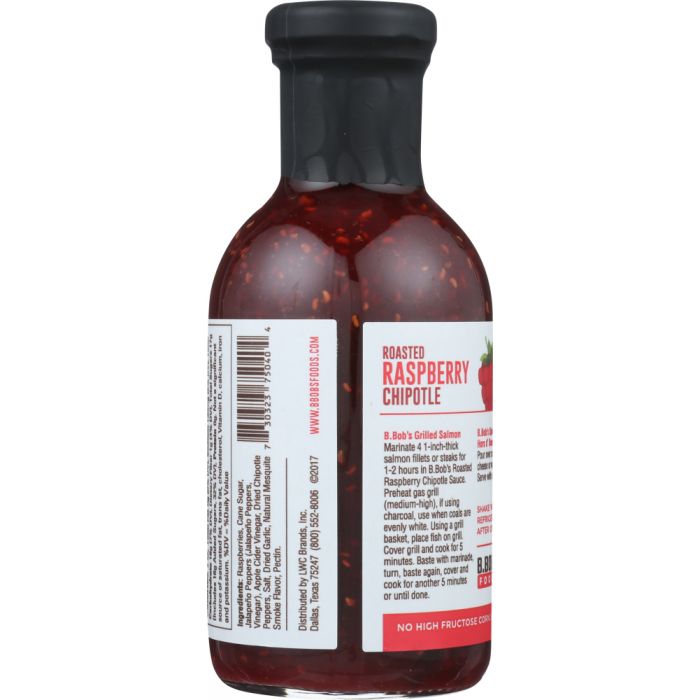 BRONCO BOBS: Sauce Chipotle Raspberry Roasted, 15.75 oz