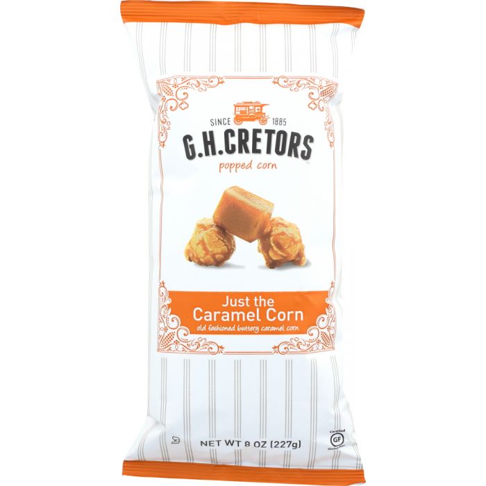 G.H. CRETORS: Popped Corn Just The Caramel, 8 oz