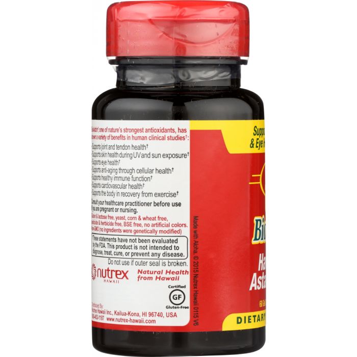 NUTREX: Hawaii BioAstin Hawaiian Astaxanthin 4 Mg, 60 Gel Caps