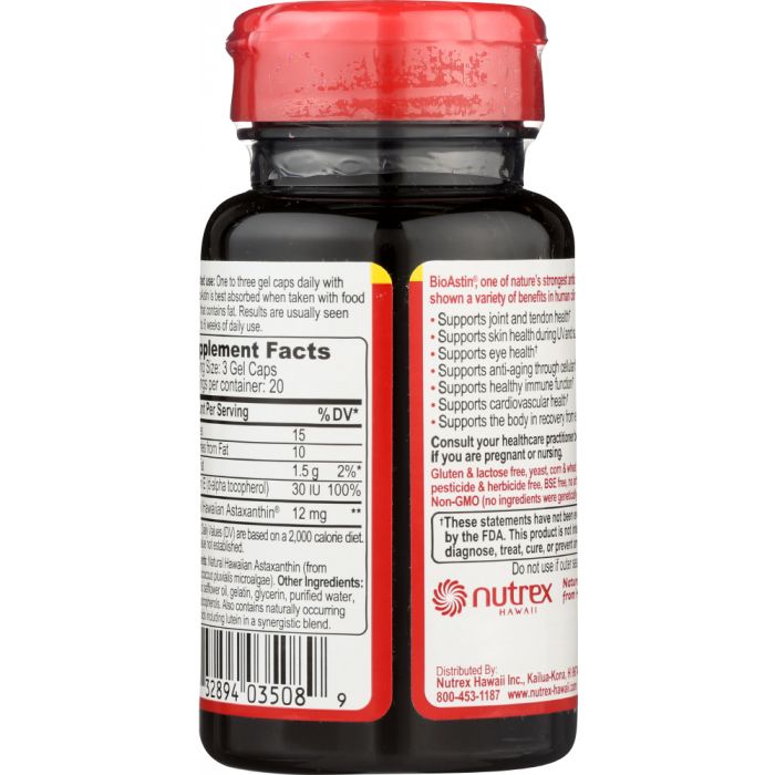 NUTREX: Hawaii BioAstin Hawaiian Astaxanthin 4 Mg, 60 Gel Caps