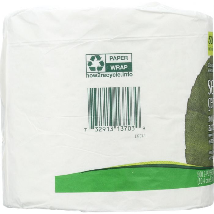 SEVENTH GENERATION: 100% Recycled Bathroom Tissue 2-Ply Sheets, 1 Roll