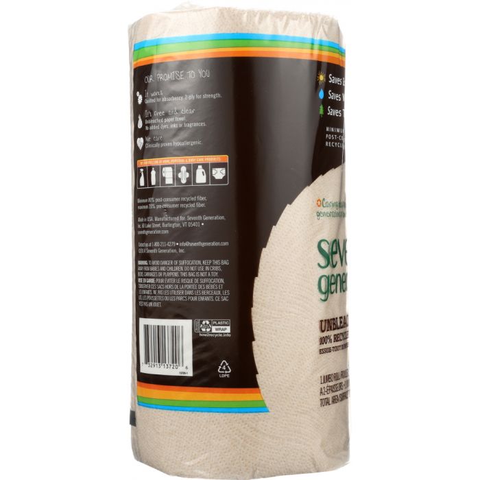 SEVENTH GENERATION: Paper Towels Brown 1 Roll, 1 ea