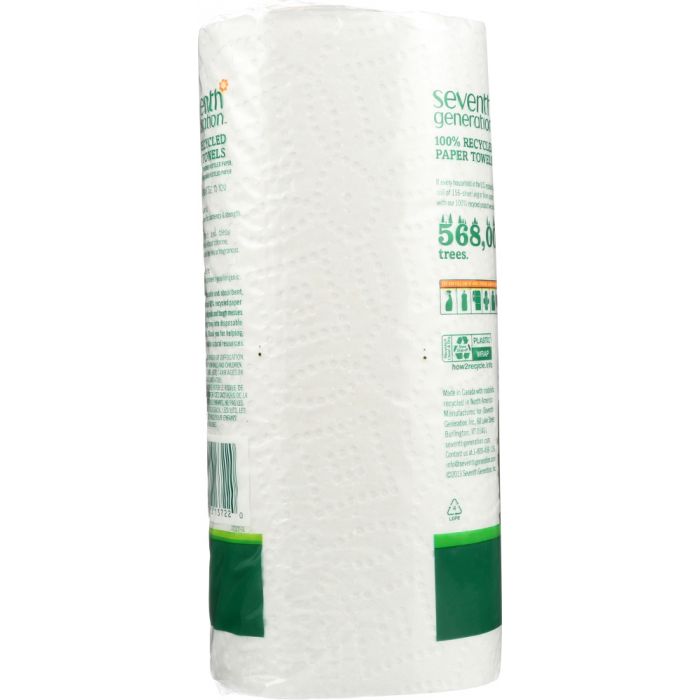 SEVENTH GENERATION: Paper Towel White 1 Roll, 1 ea