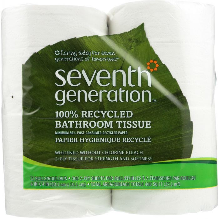 SEVENTH GENERATION: Bath Tissue 2 ply Pack of 12, 1 ea