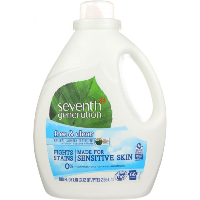 SEVENTH GENERATION: 2x Ultra Liquid Laundry Free & Clear, 100 oz