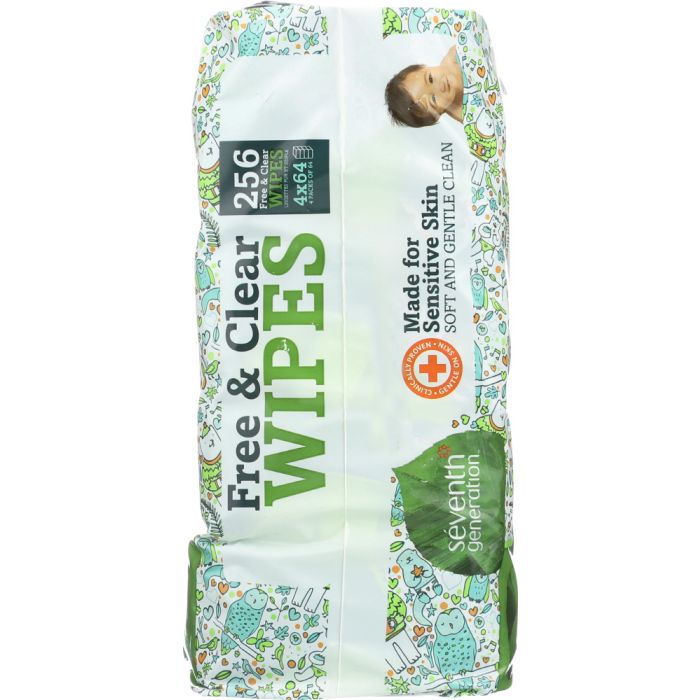 SEVENTH GENERATION: Baby Free and Clear Wipes Refill, 256 Wipes