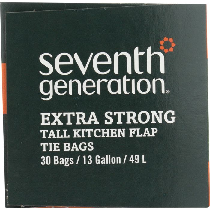 SEVENTH GENERATION: Tall Kitchen Bags 13 Gallon 2-Ply, 30 Bags