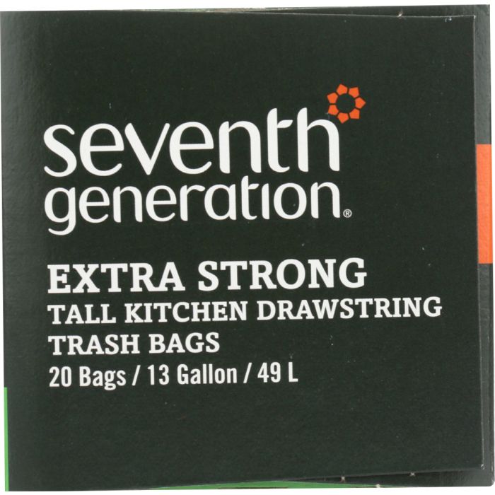 SEVENTH GENERATION: Tall Kitchen Bags 13 Gallon 2-Ply, 20 Bags