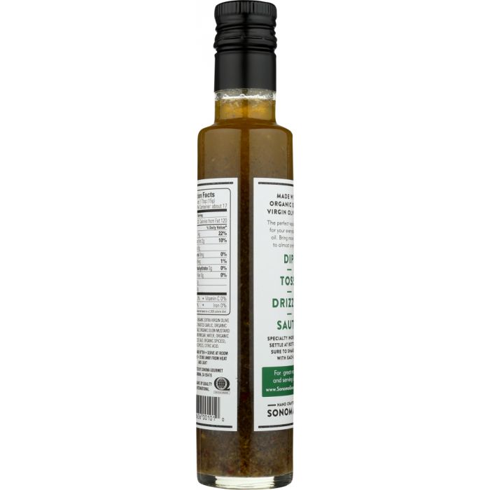 SONOMA GOURMET: Oil Olive Extravirgin Garlic Herb, 8.5 oz