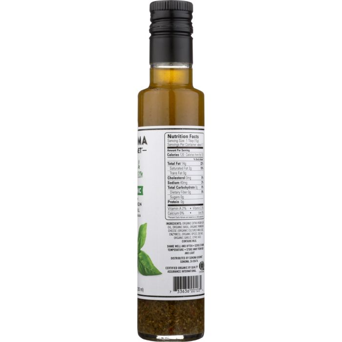 SONOMA GOURMET: Oil Olive Extravirgin Basil Parmesan, 8.5 oz