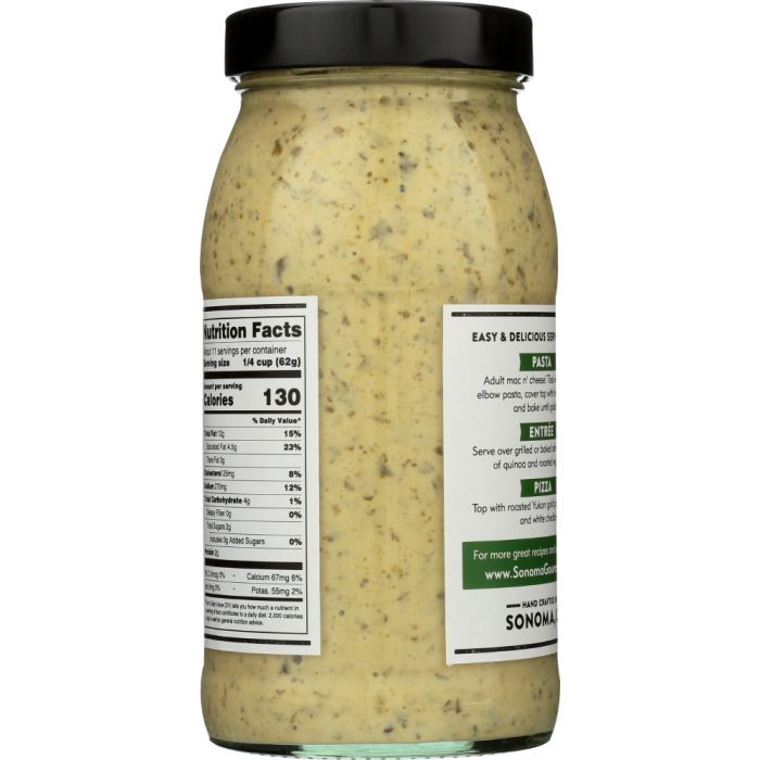 SONOMA GOURMET: Sauce Pasta Kale Pesto White Cheddar, 25 OZ