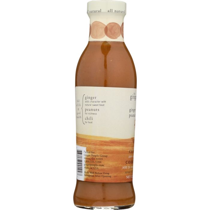 GINGER PEOPLE: Ginger Peanut Sauce, 12.7 oz