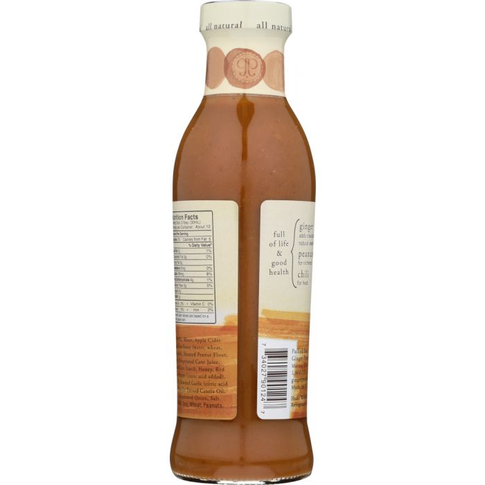 GINGER PEOPLE: Ginger Peanut Sauce, 12.7 oz