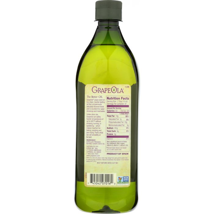 GRAPEOLA: Grape Seed Oil, 33.8 oz