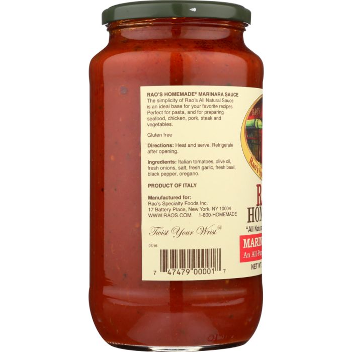 RAO'S HOMEMADE: Marinara Sauce, 32 oz