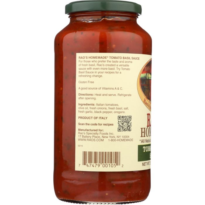 RAOS: Homemade Tomato Basil Marinara Sauce, 24 Oz