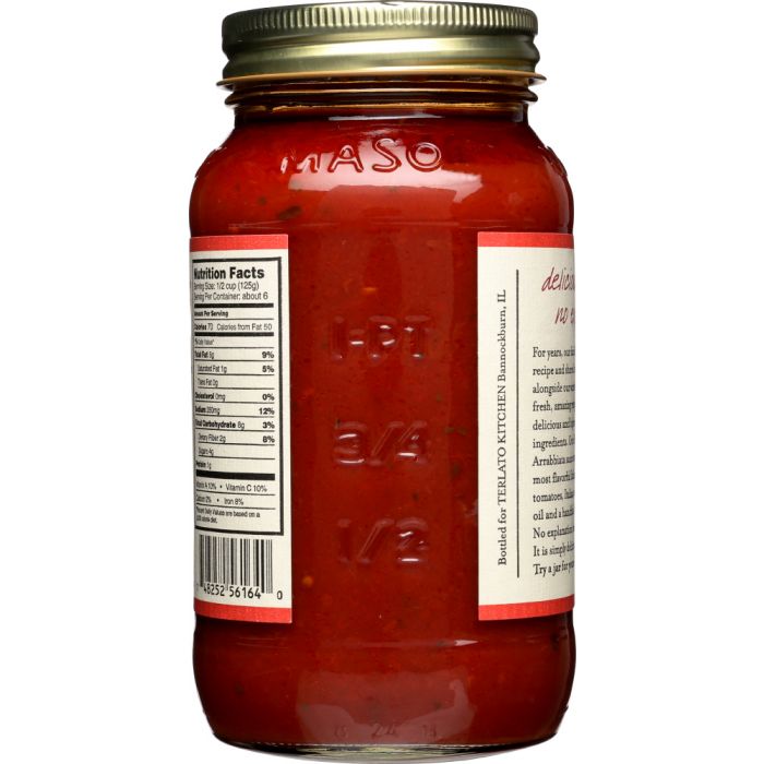 TERLATO KITCHEN: Sauce Arrabbiata Small Batch, 24 oz