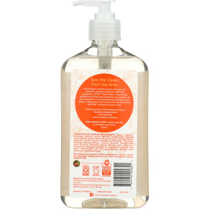 EARTH FRIENDLY: Hypoallergenic Hand Soap Orange Blossom, 17 oz