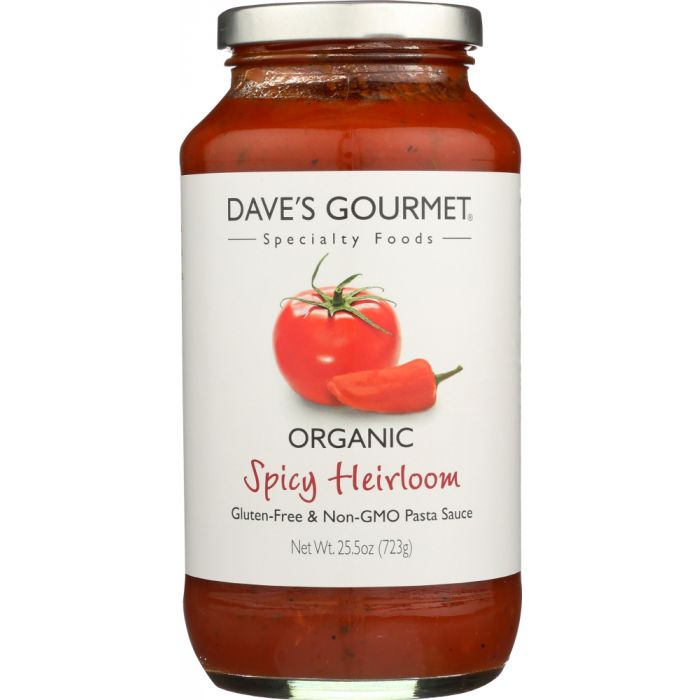 DAVE'S GOURMET: Organic Pasta Sauce Spicy Heirloom Marinara, 25.5 Oz