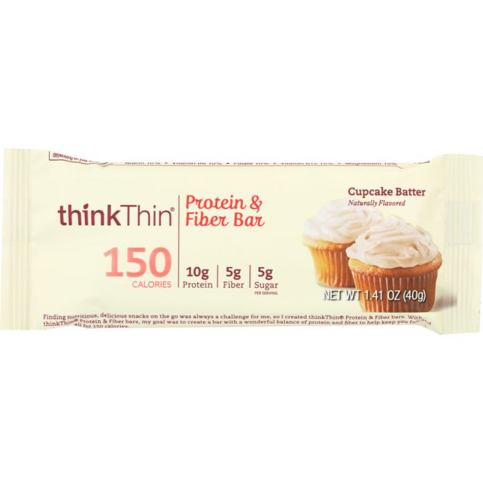 THINK THIN: Bar Protein Fiber Cupcake Butter, 1.41 oz