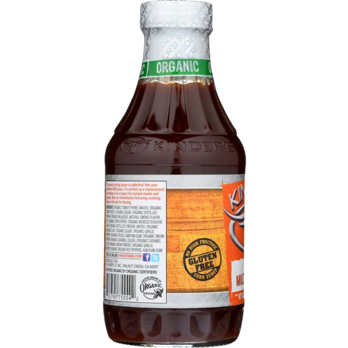 KINDERS: Organic Mild BBQ Sauce, 20.5 oz