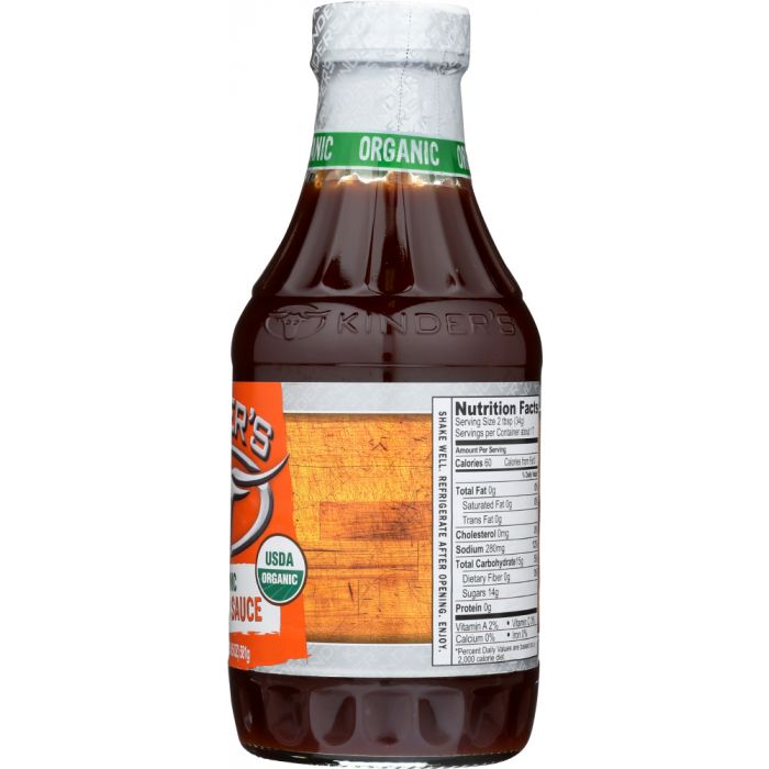 KINDERS: Organic Mild BBQ Sauce, 20.5 oz