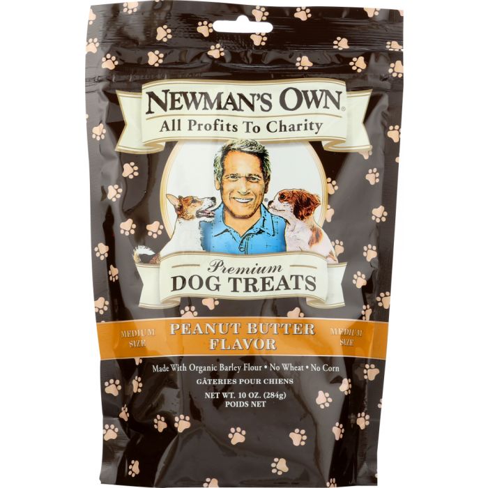 NEWMAN'S OWN: Premium Dog Treats Medium Peanut Butter, 10 oz