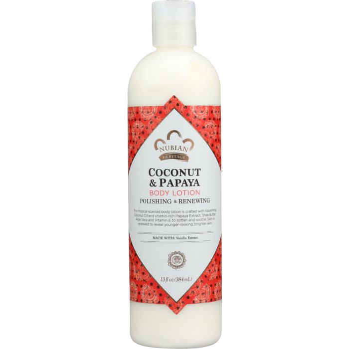 NUBIAN HERITAGE: Body Lotion Coconut & Papaya, 13 oz