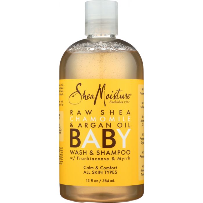 SHEA MOISTURE: Baby Head-To-Toe Wash & Shampoo Raw Shea Chamomile & Argan Oil, 12 oz