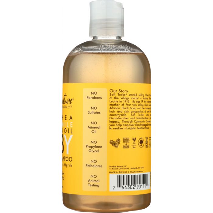 SHEA MOISTURE: Baby Head-To-Toe Wash & Shampoo Raw Shea Chamomile & Argan Oil, 12 oz