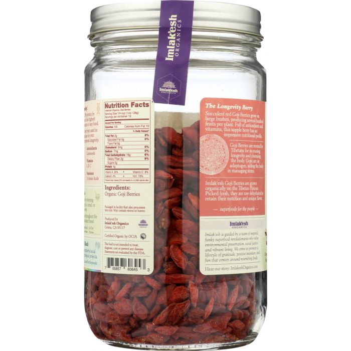 IMLAKESH ORGANICS: Organic Goji Berries, 12 oz