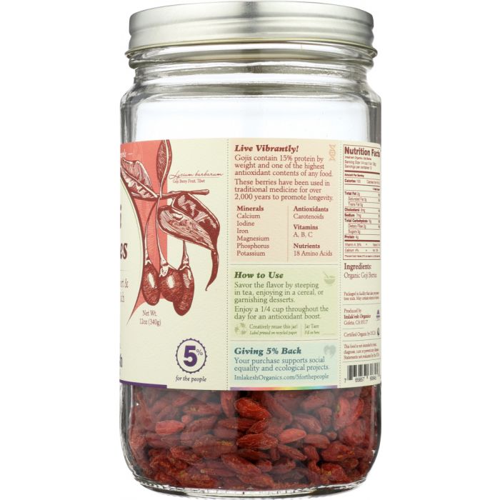 IMLAKESH ORGANICS: Organic Goji Berries, 12 oz