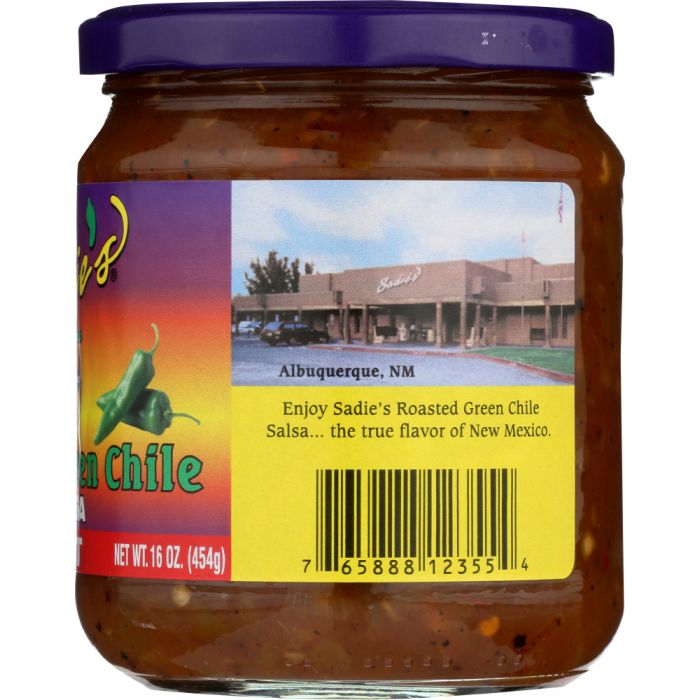 SADIE: Salsa Hot Roasted Green Chile, 16 oz