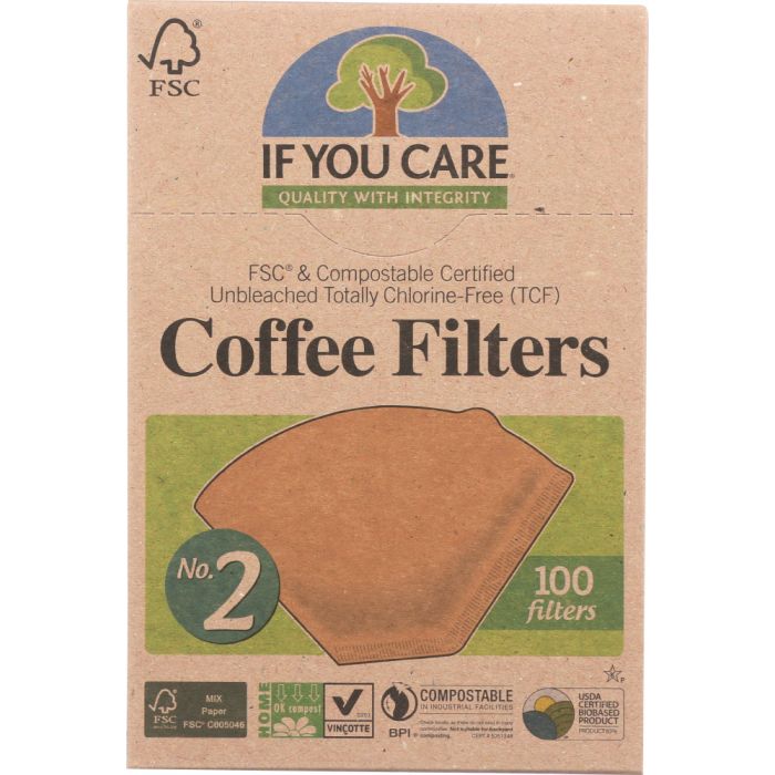 IF YOU CARE: Coffee Filters No. 2 Size, 100 Filters