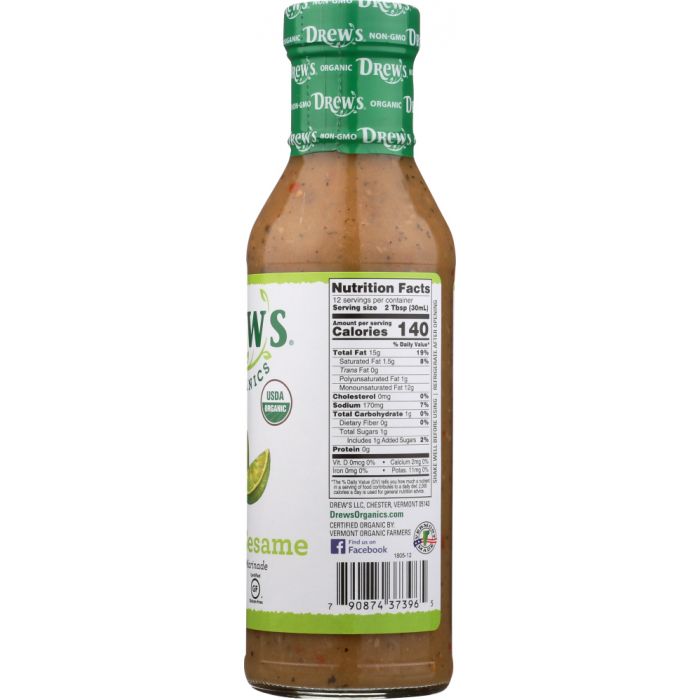 DREWS: Thai Coconut Sesame Organic Dressing, 12 oz