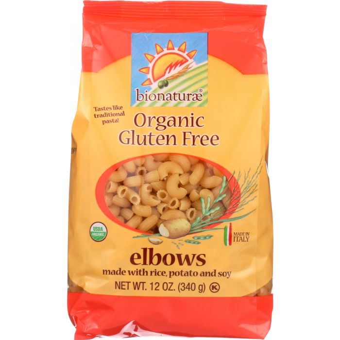 BIONATURAE: Organic Pasta Elbows Gluten Free, 12 oz