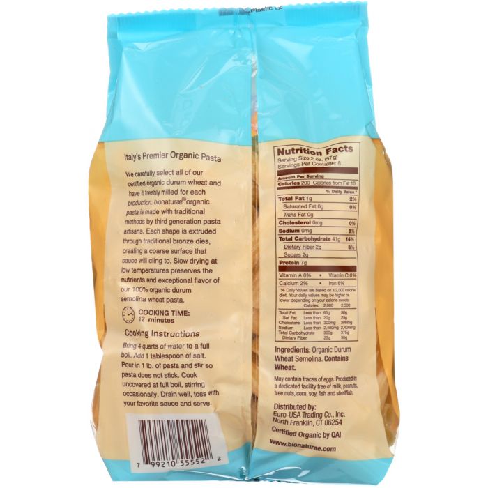 BIONATURAE: Organic Rigatoni Pasta, 16 oz