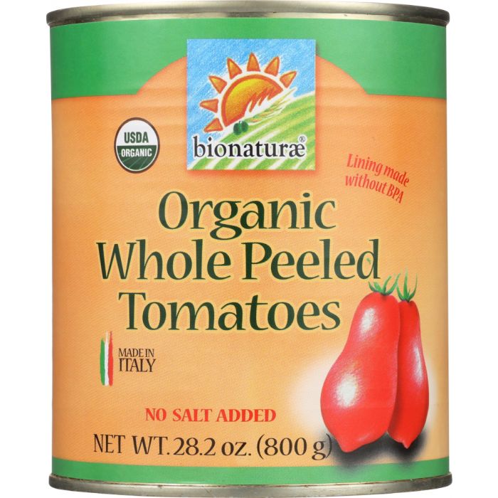 BIONATURAE: Organic Whole Peeled Tomatoes, 28.2 oz