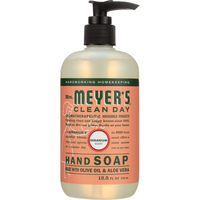 MRS MEYERS CLEAN DAY: Liquid Hand Soap Geranium Scent, 12.5 oz