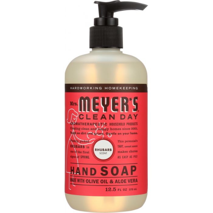 MRS. MEYER'S: Clean Day Liquid Hand Soap Rhubarb Scent, 12.5 oz