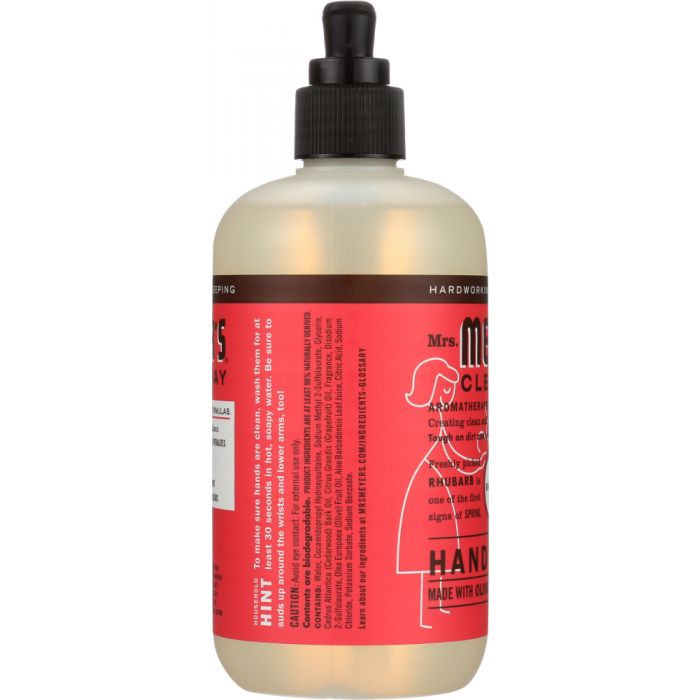 MRS. MEYER'S: Clean Day Liquid Hand Soap Rhubarb Scent, 12.5 oz