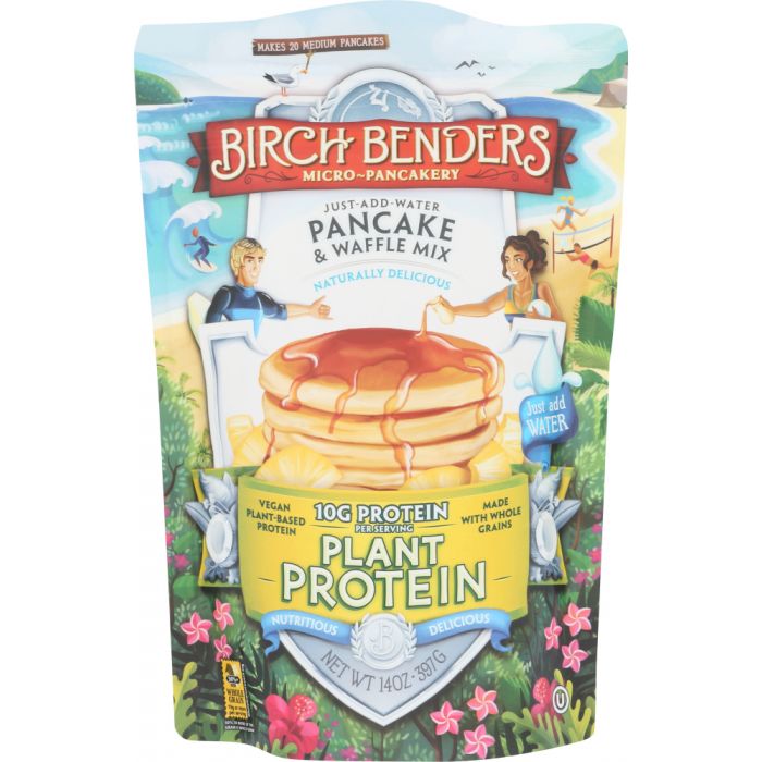 BIRCH BENDERS: Plant Protein Pancake & Waffle Mix, 14 oz